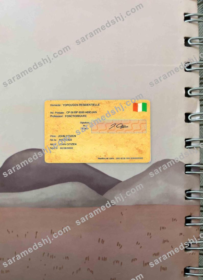 Cote D'ivoire ID photolook BACK
